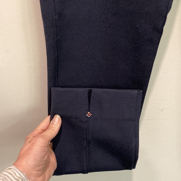 Pink Tarten Blue Scuba Ponte Straight Leg Pant - Picture 5 of 14